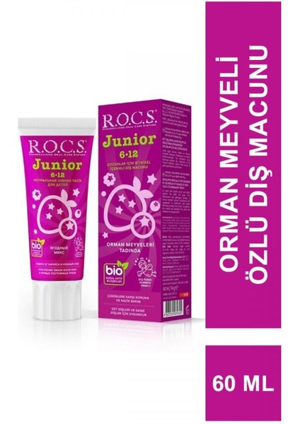 Nessiworld R.o.c.s.junior Diş Macunu 6-12 Yaş 60 ml Orman Meyveleri