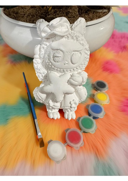 Labubu Bebek Büyük Boy Taş Boyama 3D Eğitici Boyama Set