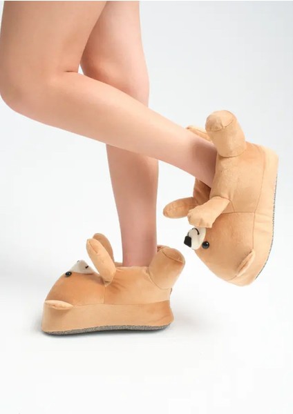 Ayıcık Figürlü Kadın Panduf, Sevimli Peluş Panduf, Ses Çıkarmaz Taban Panduf , Kadın Peluş Panduf modelleri