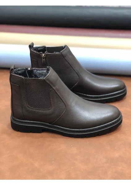 Hakiki Deri Ortopedik Büyük Numara 45-46-47 Kürklü Kışlık Erkek Bot modelleri