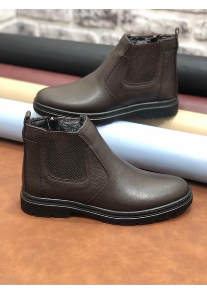 Hakiki Deri Ortopedik Büyük Numara 45-46-47 Kürklü Kışlık Erkek Bot fırsatları