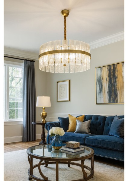 Muse Gold Modern Salon Avizesi modelleri