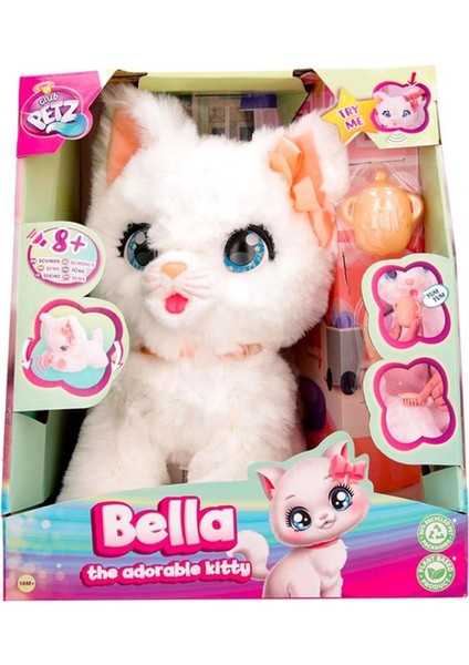 Nessiworld 90773 hareketli ve Sesli Sevimli Peluş Kedicik Bella -Sunman