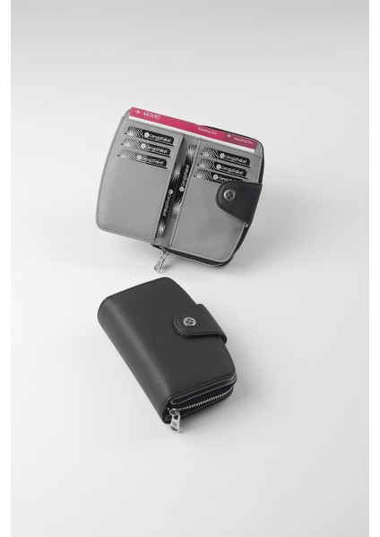 Orta Boy Çıt Çıt Detaylı Kadın Cüzdan/portföy - 65300