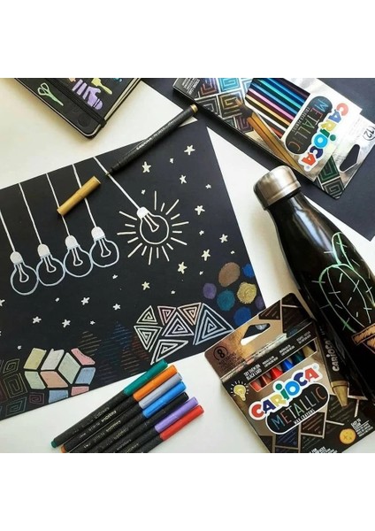 Nessiworld Carioca Metalik Kuru Boya Kalemi 12'li fiyatları