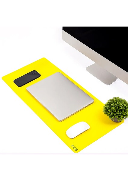 IMP-019 Pu Deri Mousepad Çift Taraflı Masa Matı 80X30 Kaymaz Su Geçirmez
