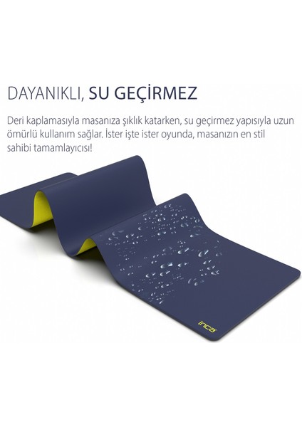 IMP-019 Pu Deri Mousepad Çift Taraflı Masa Matı 80X30 Kaymaz Su Geçirmez modelleri