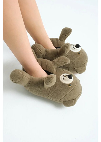 Ayıcık Figürlü Kadın Panduf, Sevimli Peluş Panduf, Ses Çıkarmaz Taban Panduf , Kadın Peluş Panduf modelleri