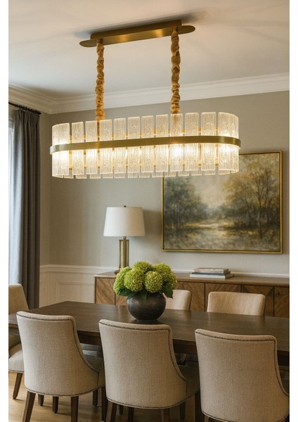 Muse Gold Modern Yemek Masasi Avizesi modelleri