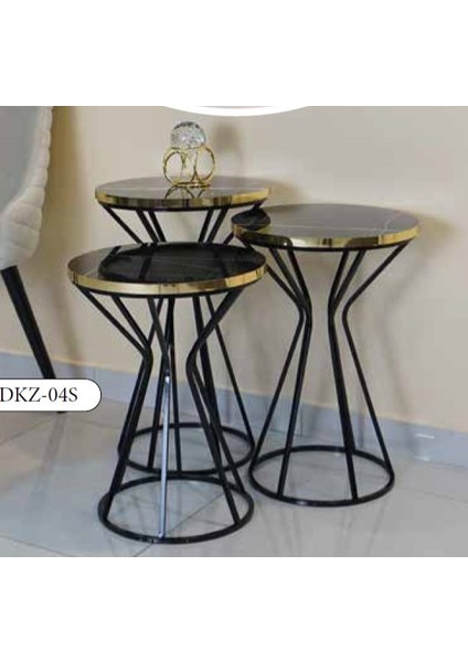 Mim Siyah Mermer Darbuka Zigon Sehpa