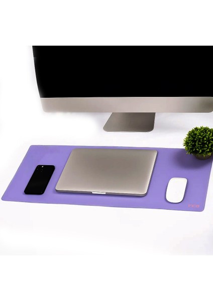 IMP-019 Pu Deri Mousepad Çift Taraflı Masa Matı 80X30 Kaymaz Su Geçirmez