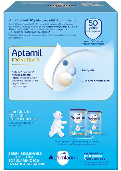 Nessiworld Aptamil Devam Sütü Maması No3 9-12 Ay 1200 gr fiyatları
