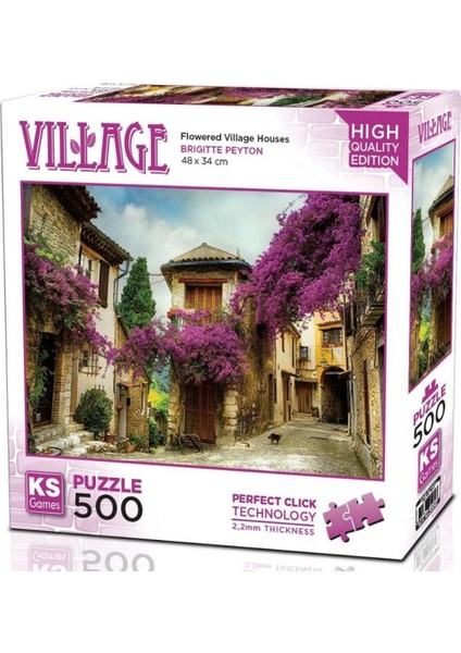 Nessiworld Ks Games Flowered Village Houses Puzzle 500 Parça 20062