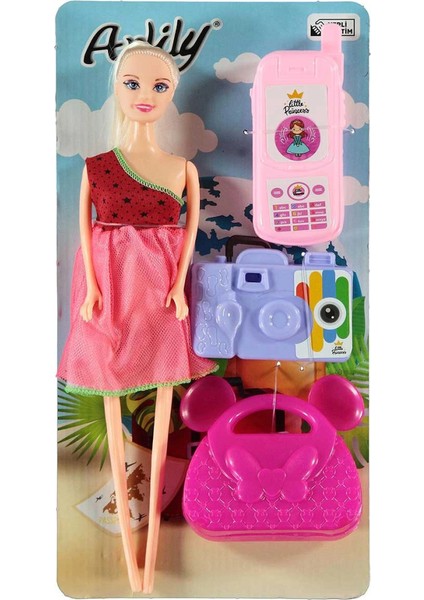 Nessiworld Oydaş Anlily Poşette Telefonlu Fotoğraf Makineli Bebek 2446