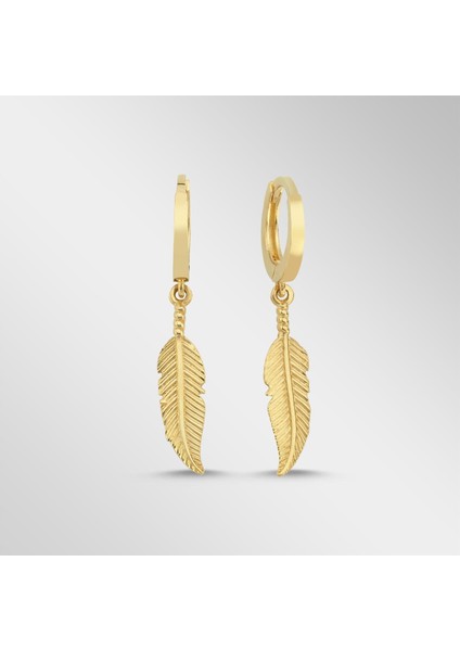 Pluma Altın Küpe