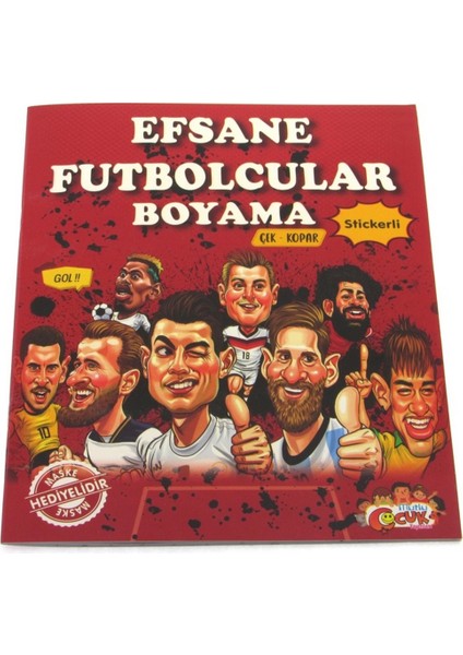 Nessiworld Efsane Futbolcular Çıkartmalı Maskeli Boyama Kitabı