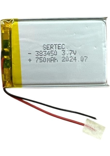 383450 3.7V 750 Mah Li-Polymer Pil DEVRELI/1.5A
