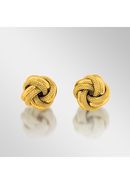 Özel Tasarımı Altın Gül Küpe