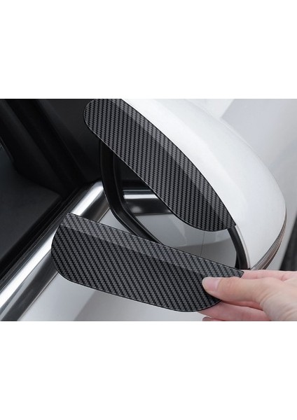 Nessiworld Araba Ayna Yağmur Koruyucu Siper Karbon Desenli