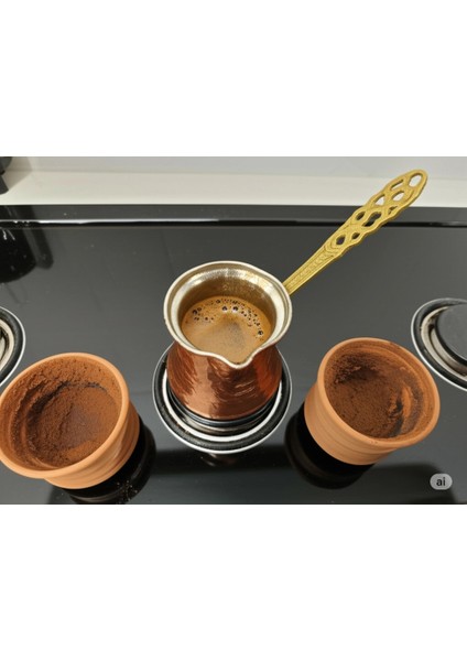 Dövme Bakır Mini Cezve modelleri