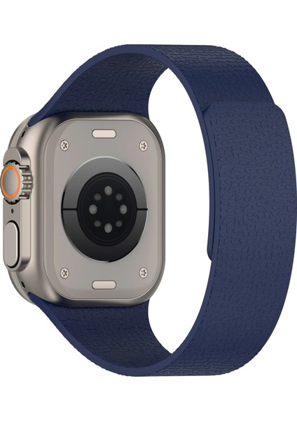 Apple Watch 11-10 42MM 9 8 7 41MM Se 6 5 4 40 2 3 38MM Uyumlu Manyetik Silikon Deri Dokulu Kordon fırsatları