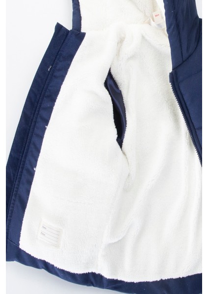 Trend Sevimli Ayıcık Içi Peluş Kürk Astarlı Fermuarlı Kapitone Kapüşonlu Kalın Kışlık Kaban-Mont modelleri