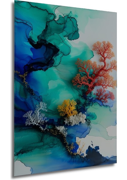 Çerçeve Görünümlü Hızlı Koşan At Soyut Sanat Yağlı Boya Görünümlü Ahşap Ofis Kare Tablo modelleri