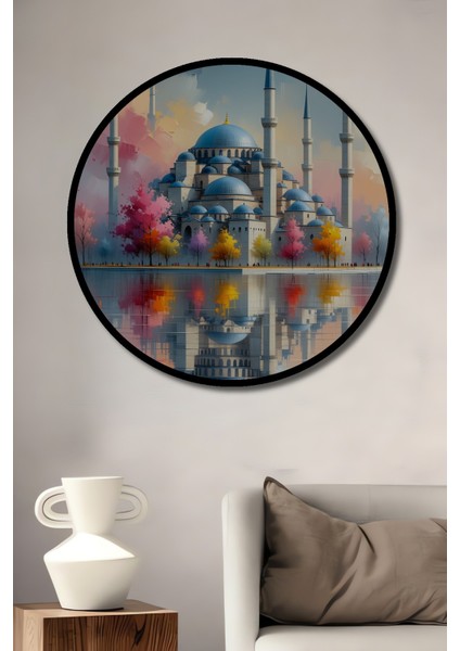 Piyanist Gölgesi Dekoratif Ahşap Dekoratif Ev/işyeri/ofis Yuvarlak Tablo