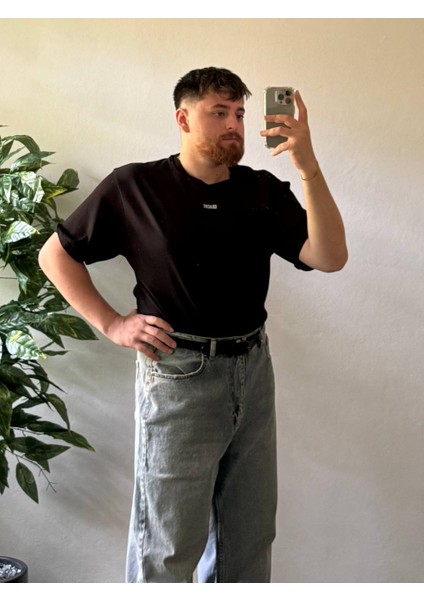 Gracht Erkek Siyah Oversize Basic Tişört Rahat Kesim Günlük Kombinler Için Uygun Yazlık Tshirt modelleri