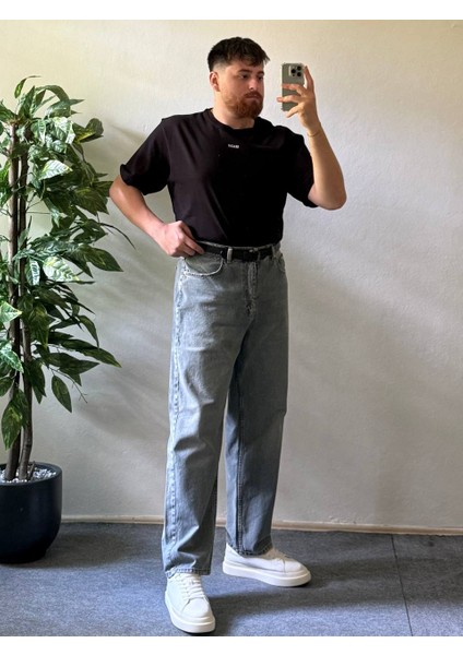 Gracht Erkek Siyah Oversize Basic Tişört Rahat Kesim Günlük Kombinler Için Uygun Yazlık Tshirt indirimleri