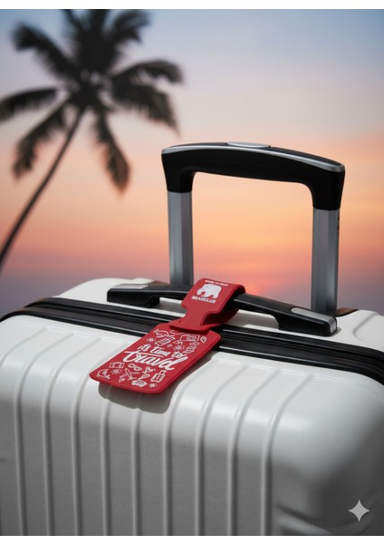 1 Adet Universal Bear Club Baskılı Bavul Etiketi Valiz Etiketi Su Geçirmeyen Pvc Isimli Kartlık