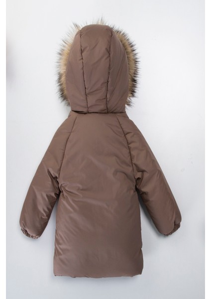 Trend Yeni Sezon Çoban Düğmeli Fermuarlı Kapüşonu Varaklı Kapitone Kışlık Kaban-Mont fırsatları