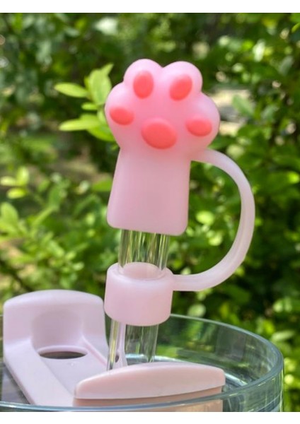 1 Adet Renkli 10 mm Için Pipet Tıpası Çiçekli Pipet Kapağı Quencher Pipet Tıpası 40 Oz ve 30 Oz Uyumlu