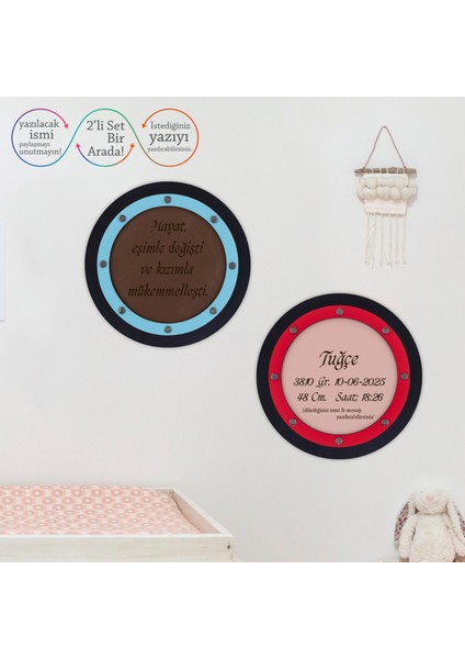 Hayat Eşimle Değişti Kızımla Mükemmelleşti Yazılı Isimli Özel Hediye Duvar Dekorasyonu Bebek Odasına