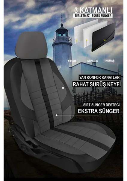 Dacia Duster Ambiance 1.6 16V 105 4x2 E0PB H A5 2013 Uyumlu Velür Serisi Serisi Füme Oto Kılıfı Tam Set modelleri