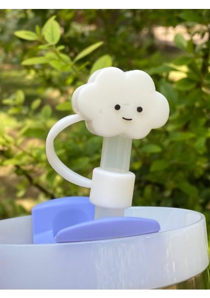 1 Adet Renkli 10 mm Için Pipet Tıpası Çiçekli Pipet Kapağı Quencher Pipet Tıpası 40 Oz ve 30 Oz Uyumlu