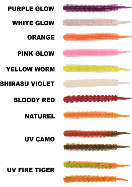 Jelly Worm Tpr 7.5cm, 20AD.