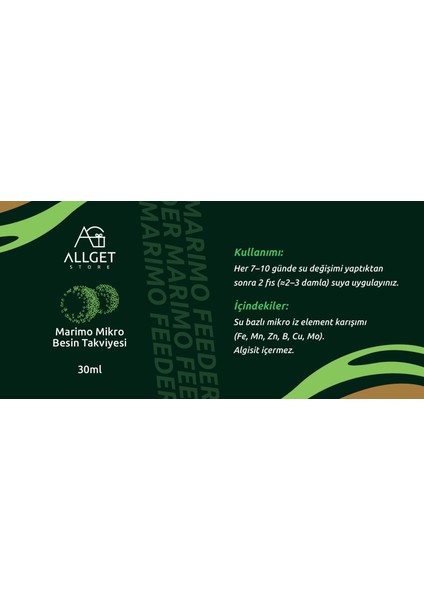 Marimo Mikro Besin Spreyi | Doğal Mikro Element Takviyesi – 30 ml