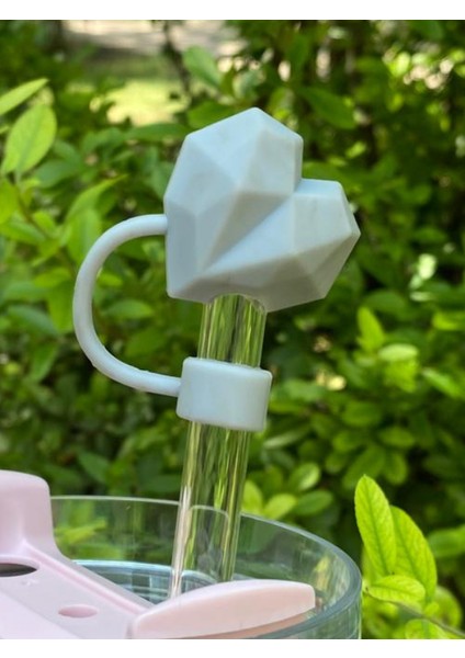 1 Adet Renkli 10 mm Için Pipet Tıpası Çiçekli Pipet Kapağı Quencher Pipet Tıpası 40 Oz ve 30 Oz Uyumlu