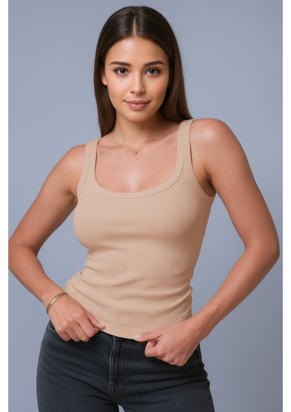 Geniş Askılı Fitilli Atlet