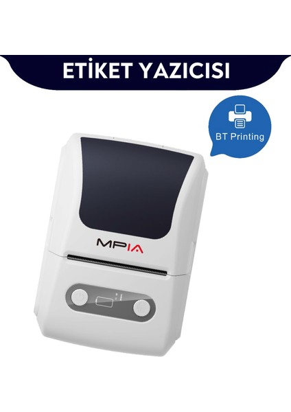 Wireless Taşınabilir/portatif Tasarım Etiket Yazıcısı Beyaz fiyatları