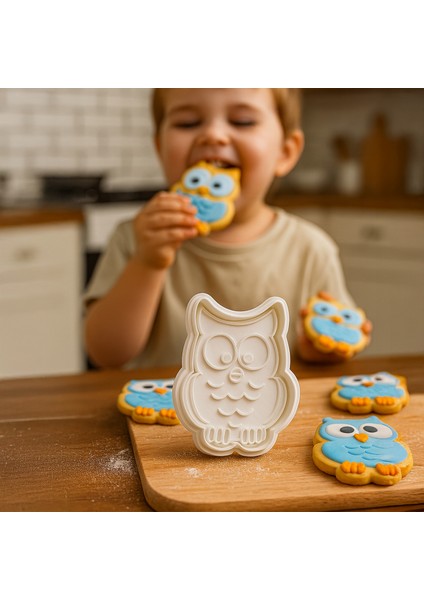 Baykuş Şeklinde Kurabiye Kalıbı – Sevimli Desenli, Dayanıklı ve Kullanışlı | 7,7 x 9,5 x 1,2 cm