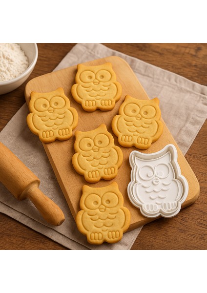 Baykuş Şeklinde Kurabiye Kalıbı – Sevimli Desenli, Dayanıklı ve Kullanışlı | 7,7 x 9,5 x 1,2 cm modelleri