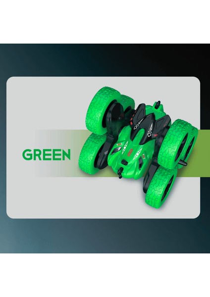 Uzaktan Kumandalı Full Fonksiyon Şarjlı 6 Teker Akrobat Oyuncak Araba Mavi ve Yeşil Renk modelleri