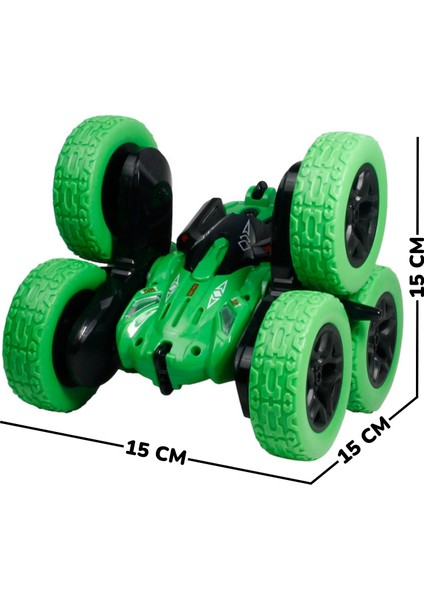 Uzaktan Kumandalı Full Fonksiyon Şarjlı 6 Teker Akrobat Oyuncak Araba Mavi ve Yeşil Renk fırsatları