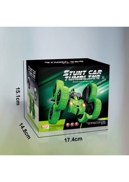 Uzaktan Kumandalı Full Fonksiyon Şarjlı 6 Teker Akrobat Oyuncak Araba Mavi ve Yeşil Renk indirimleri