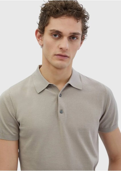 Bej Polo Yaka %100 Pamuk Triko modelleri