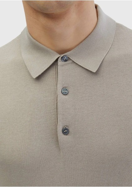 Bej Polo Yaka %100 Pamuk Triko fırsatları