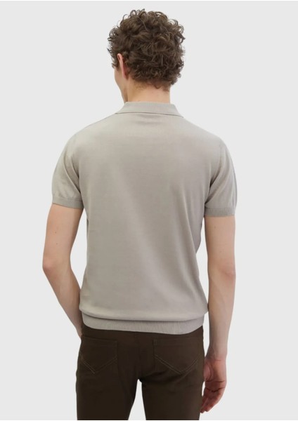 Bej Polo Yaka %100 Pamuk Triko indirimleri