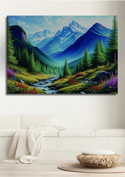 Çerçeve Görünümlü Mistisizm Rüzgarı Dijital Sanat Dekoratif Ahşap Ev/işyeri/ofis Kare Tablo